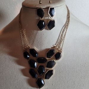 Set of necklace and earrings